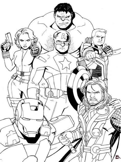 Marvel Superhero coloring pages