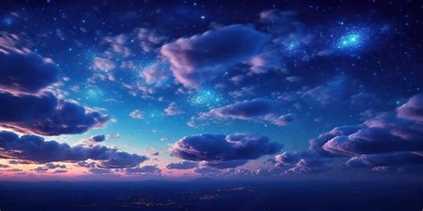 Premium AI Image | night sky with clouds background