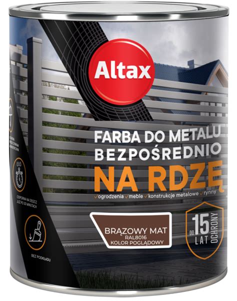 Farba Do Metalu Bezpo Rednio Na Rdz L Br Z Mat Altax Sherwin