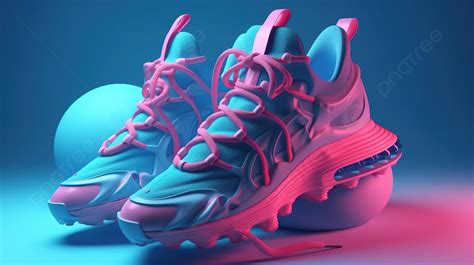 Nike Air Max Neon Animation Background 3d Illustration Bright Massive