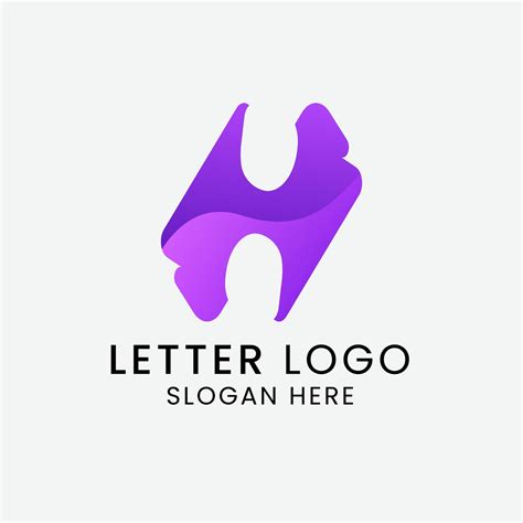 Gradient H Monogram Logo Colorful H Letter Logo Design Template