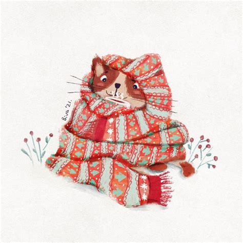 Biva Ng - Illustrator on Instagram: "Day 8 #illo_advent A cute # ...