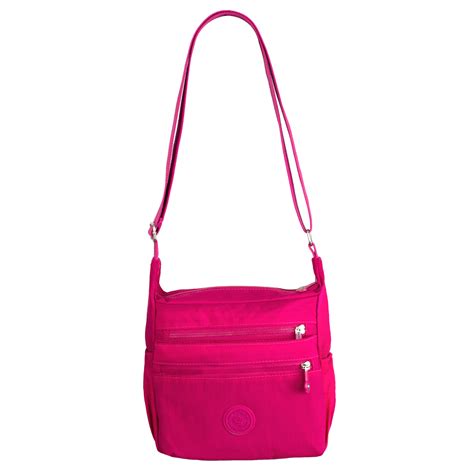 nylon cross body bag plain colours bergs designs