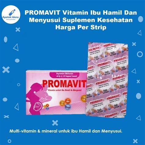 Jual PROMAVIT Isi 10 Kapsul Vitamin Ibu Hamil Dan Menyusui Suplemen