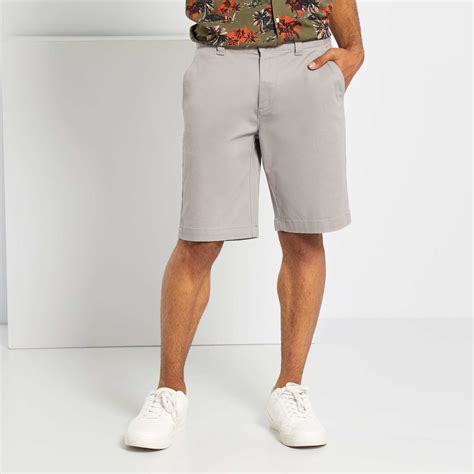 Bermudas De Algod N Hombre Talla S Xxl Beige Kiabi