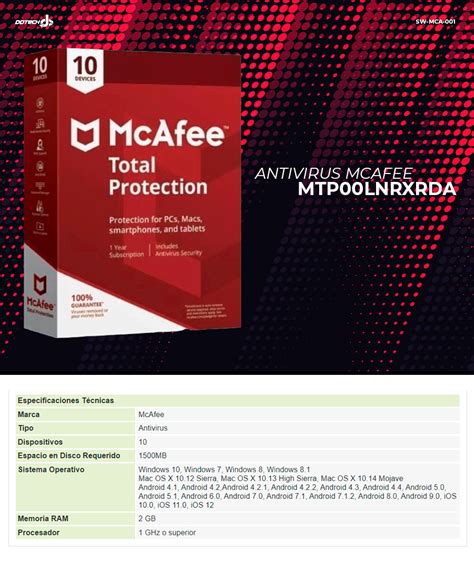 Antivirus McAfee Total Protection 10 Dispositivos 1 Año Windows