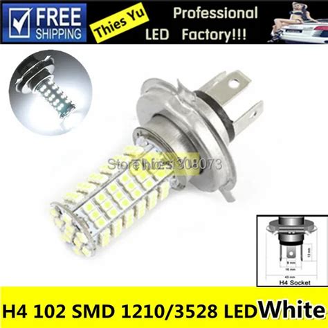 Car Vehicle H4 3528 102 SMD LED 1210 102SMD White Fog Head Headlight