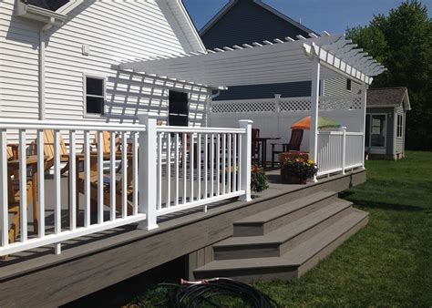 Custom TimberTech Deck Pergola Ontario NY 560 Sq Ft Keystone