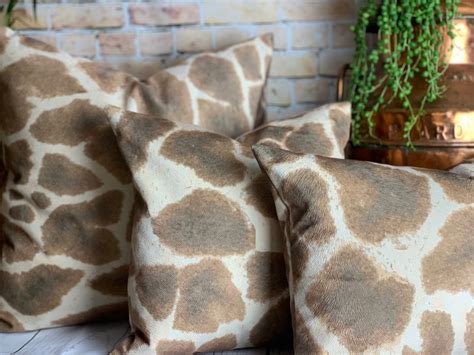 Giraffe Cushion Animal Print Cushion Giraffe Velvet Cushion Etsy Ireland