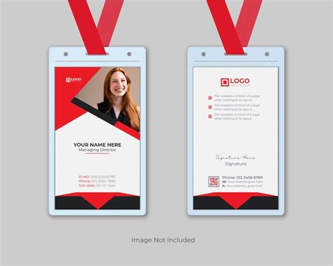 Premium Vector Creative Id Card Template Or Office Employee Id Card