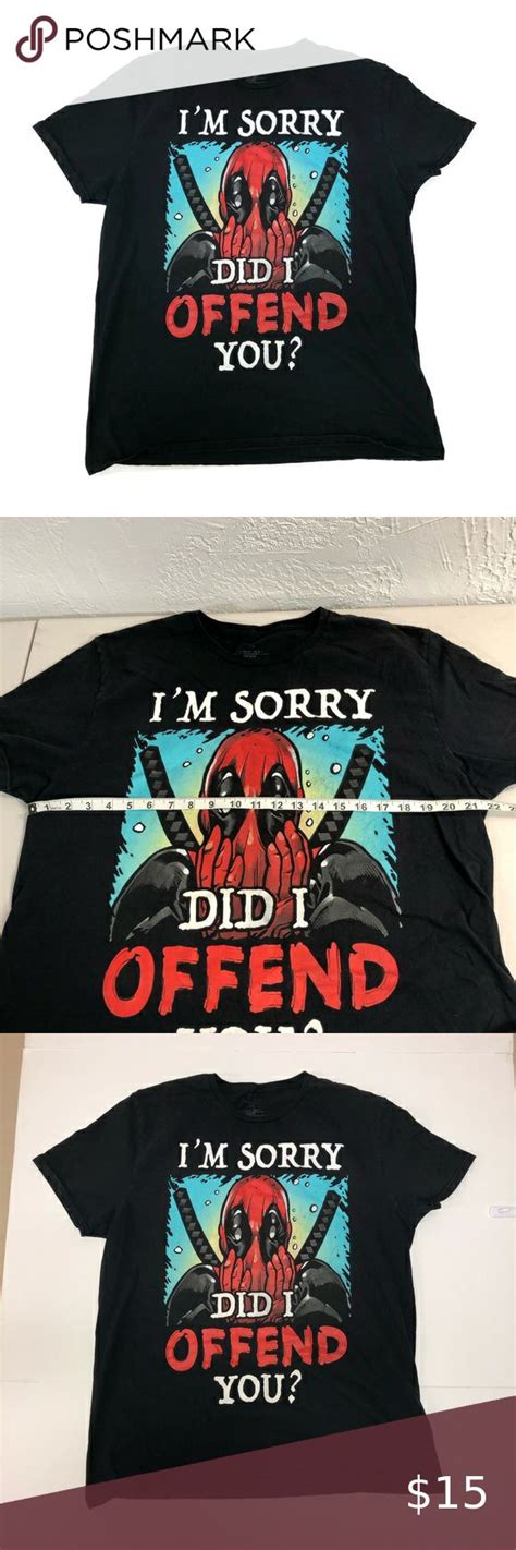 Sold Marvel Deadpool ‘did I Offend You Tee Xl Deadpool Shirt