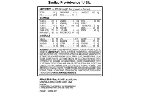 Similac Formula Nutrition Facts | Besto Blog