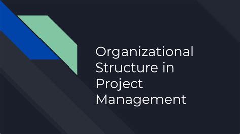 Organizational Structure Project Management Youtube