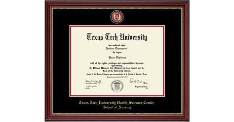 Phd Masterpiece Medallion Diploma Frame In Kensington Gold Texas Tech