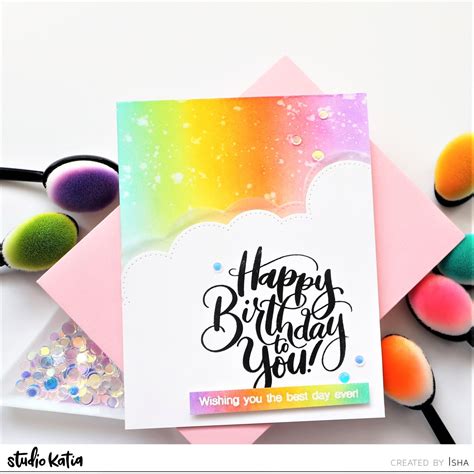 Rainbow Birthday Card | Birthday cards, Card making birthday, Rainbow birthday