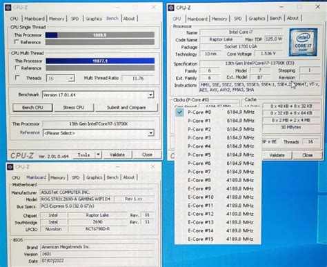 Intel 13th Gen Core I7 13700K 16 Core Overclocked To 6 20 GHz Without LN2