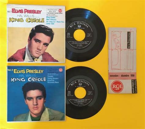 Elvis Presley E P Italy Epa King Creole Set First Issue Catalog