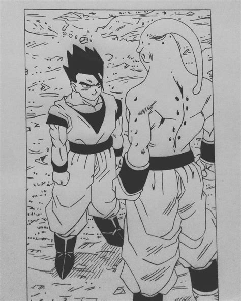 Gohan Vs Majin Boo Dragon Ball Z Dragon Ball Z Dragon Ball Sketches