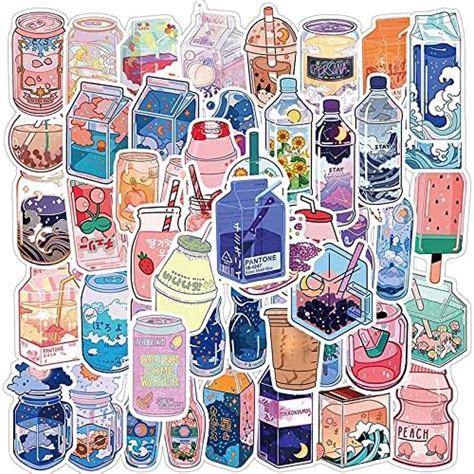 50 Stück Kawaii Aufkleber Scrapbook Sticker Karikatur Aufkleber Aesthetic Stickers Anime Vintage