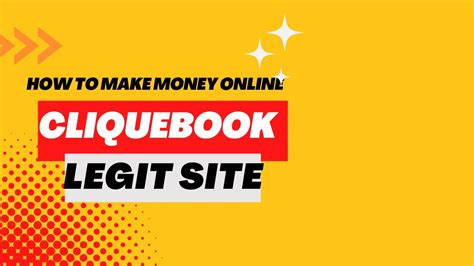 How To Make Money Online Cliquebook YouTube