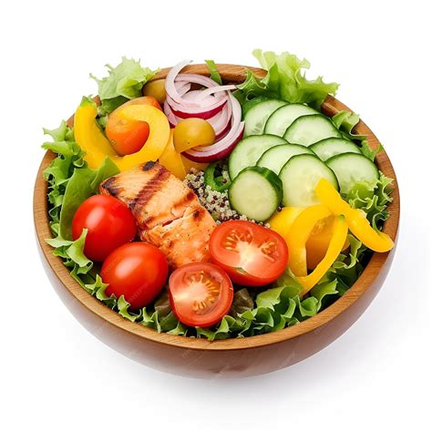 Premium Photo | Beautiful healthy green salad bowl isolated on white