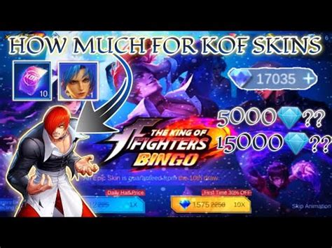 How Much Diamonds For All Kof Skins In New Mlbb X Kof Gacha Bingo