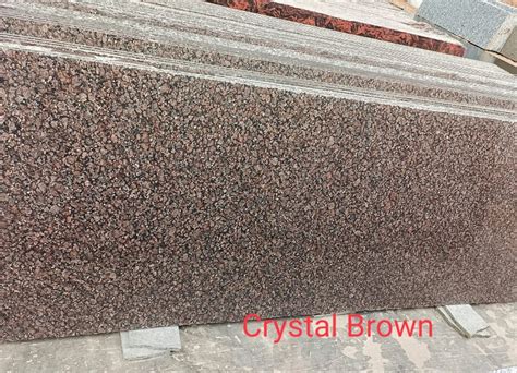 Polished Rajasthan Crystal Brown Granite For Hotel Slab Restaurant