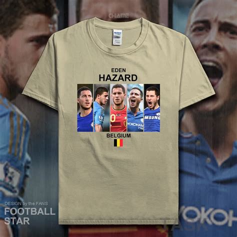 Eden Hazard Men T Shirt 2018 Jerseys Belgium Footballer Star Tshirt 100