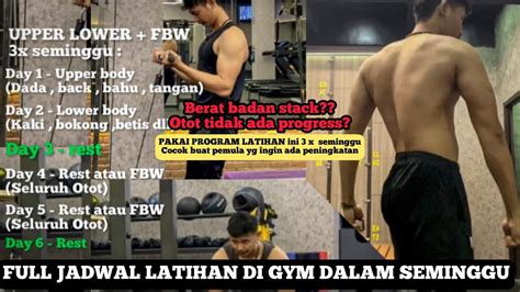 Full Jadwal Latihan Gua Dalam Seminggu Cocok Untuk Pemula Ke Tingkat