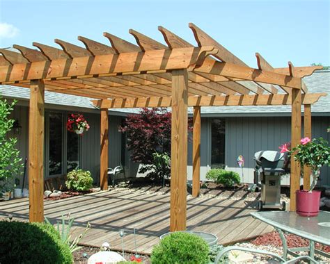 Custom Wood Pergola By Elyria Fence