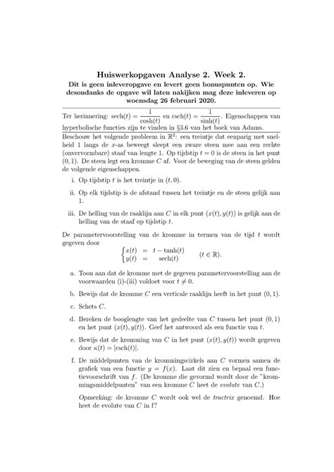 Huiswerkopgaven An 2 2020 Huiswerkopgaven Analyse 2 Week 2 Dit Is