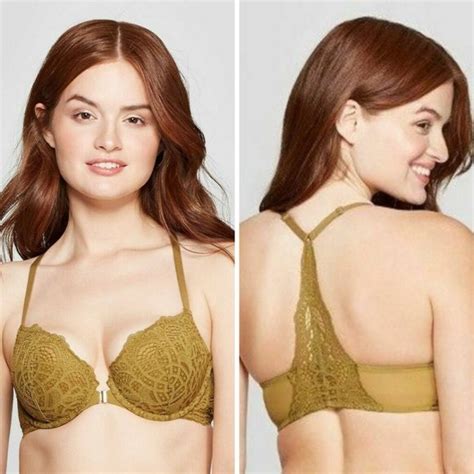 Auden Intimates And Sleepwear Womens Racerback Push Up Bra Auden Olive Poshmark