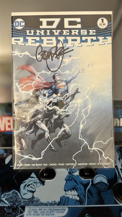 Dc Universe Rebirth 1 Dc Reboot 2016 1st Print Signed By Geoff Johns Nm Htf Ebay