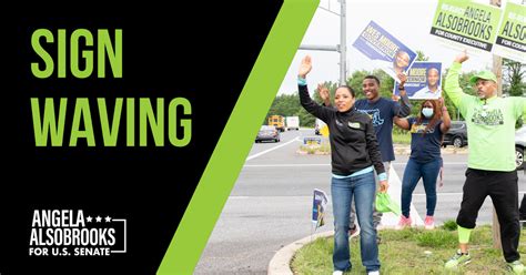 Sign Waving In Prince Georges County · Angela Alsobrooks For Us Senate