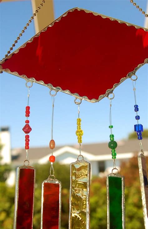 Home And Living Outdoor And Garden Wind Chimes Stained Glass Wind