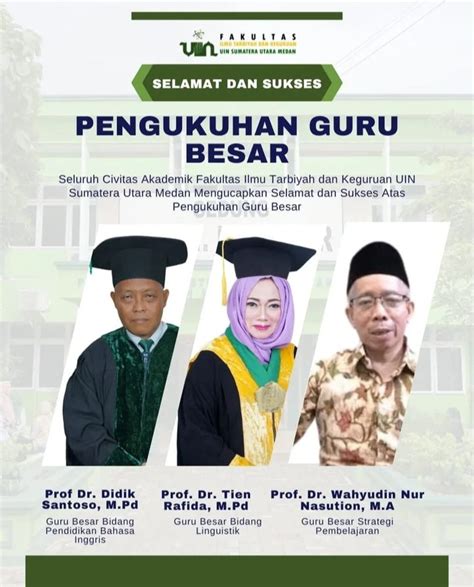 Selamat Dan Sukses Atas Pengukuhan Guru Besar Unggul Terpercaya