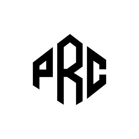 PRC letter logo design with polygon shape. PRC polygon and cube shape ...