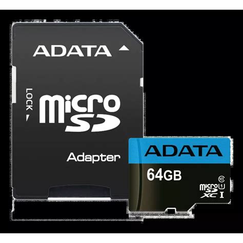 Gb Microsdxc Karte Mit Sd Adapter Uhs I Klasse A Blau