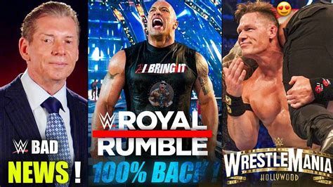 THE ROCK 100 CONFIRMED For ROYAL RUMBLE JOHN CENA Locked FOR MANIA