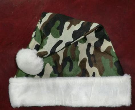 Santa Hat CAMOUFLAGE Premium Christmas Holiday Cap Camo Army Camoflage FREE S&H | eBay