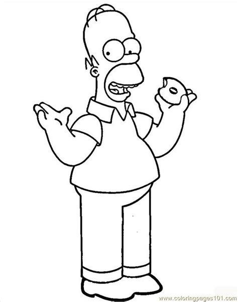 Homer Simpson Coloring Pages Coloring Home