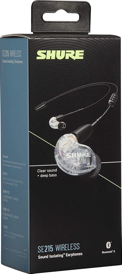 Shure Se215 Wireless Earphones With Bluetooth 5 0 Sound Isolating Clear Se215 Cl Bt2 Efs Buy