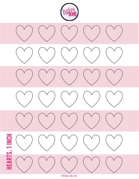 Hearts Royal Icing Transfer Sheets Etsy