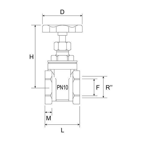 Brass Gate Valve Pn10