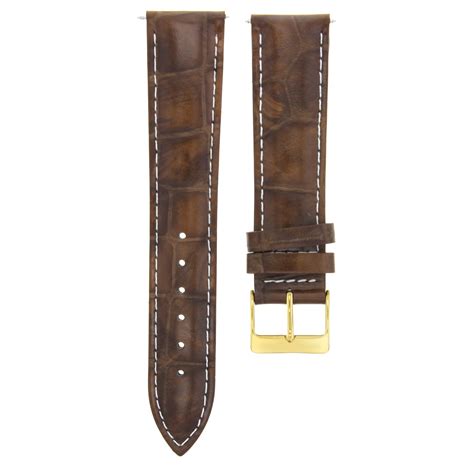 Mm Leather Watch Strap Band For Omega Seamaster Planet Ocean L Brown