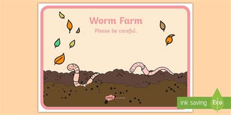 Worm Farm Display Poster Teacher Made Twinkl