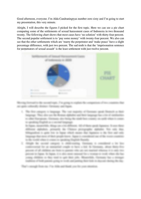 SOLUTION Describing Pie Chart And Comparing Nations Presentation Text