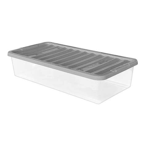 43l Storage Box With Clear Base And Lid Homebase
