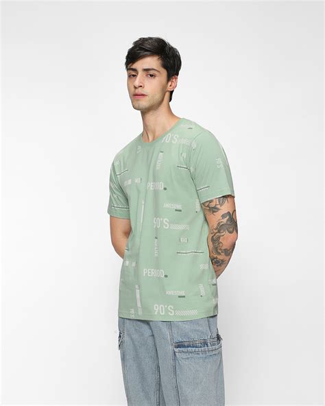 Buy Men S Green Grpahic Printed T Shirt Online At Bewakoof