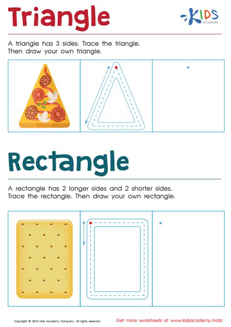 Triangle Rectangle Worksheet: Free Printable PDF for Kids - Answers and ...